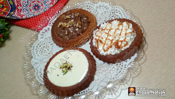 طريقة تحضير تارت البسبوسة بالصور طريقة تحضير تارت البسبوسة بالصور