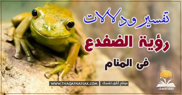 تفسير رؤية الضفدع فى الحلم