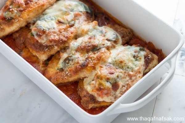 وصفة صدور الدجاج بجبن البارميزان الإيطالي