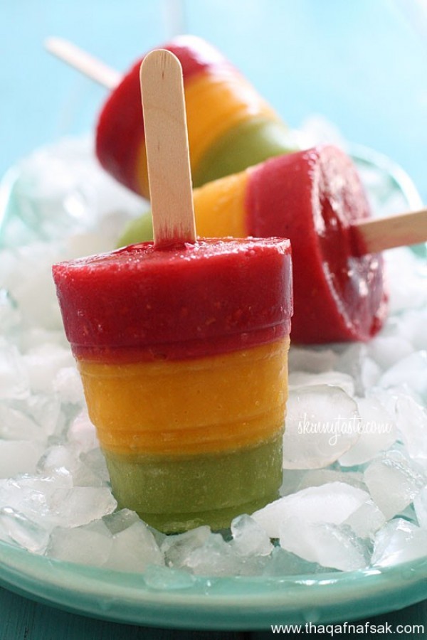 طريقة عمل المثلجات بالصور مثلجات الفاكهة اللذيذة