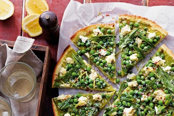 طريقة عمل بيتزا البازلاء ” بيتزا الخضار الشهية ”