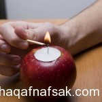 طريقة عمل شمعة التفاح بالصور لإضاءة ليلية رومانسية في المنزل طريقة عمل شمعة التفاح بالصور لإضاءة ليلية رومانسية في المنزل