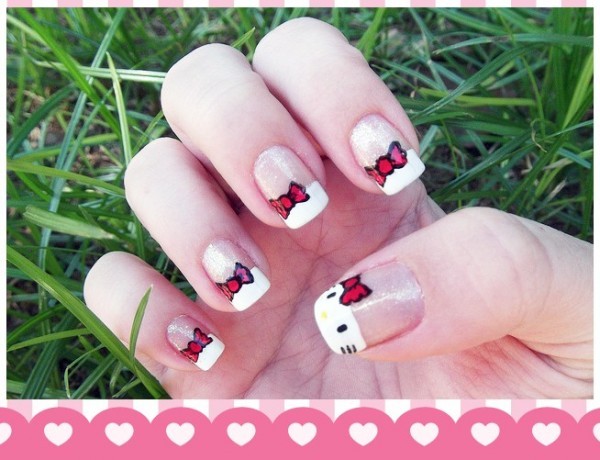 زيني أظافرك برسم القطة كيتي مع شرح بالصور