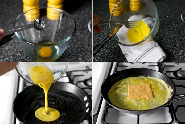 البيض بالجبن وجبة مغذية لسندوتشات المدرسة