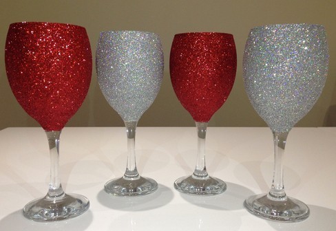 بالصور طريقة تزيين الكاسات بالجليتر