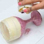 بالصور طريقة تزيين الكاسات بالجليتر