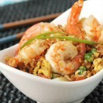 وصفة شهية لعمل الجمبرى بالارز المحمر بالصور