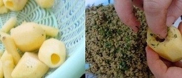 عمل البطاطس المحشية باللحمة المفرومة بالصور عمل البطاطس المحشية باللحمة المفرومة بالصور