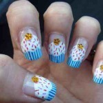 طريقة رسم الأظافر على شكل الكب كيك