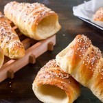 وصفة مخبوزات على شكل كونو بالصور بحشو السجق