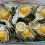 طريقة عمل البيض المخبوز في الخرشوف بالصور طريقة عمل البيض المخبوز في الخرشوف بالصور