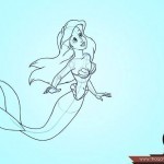 كيف ترسم اريل حورية البحر الصغيرة