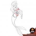 كيف ترسم اريل حورية البحر الصغيرة