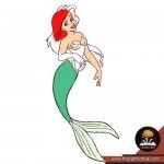 كيف ترسم اريل حورية البحر الصغيرة