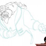 كيف ترسم الوحش من فيلم الجميلة والوحش