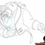 كيف ترسم الوحش من فيلم الجميلة والوحش