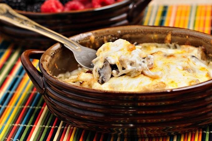 دجاج الجوليان والمشروم بالصور