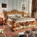 موديلات غرف نوم ذهبية اللون