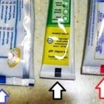 ماهو معنى اللون الموجود أسفل معجون الأسنان