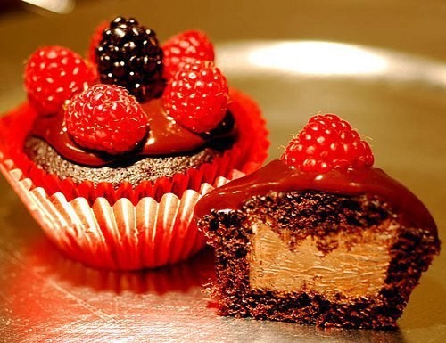 وصفة كب كيك التوت و الشيكولاتة اللذيذ