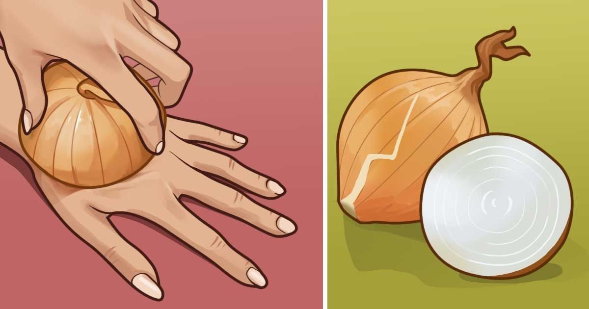 تدليك اليدين بالبصل، لرؤية نتائج مذهلة
