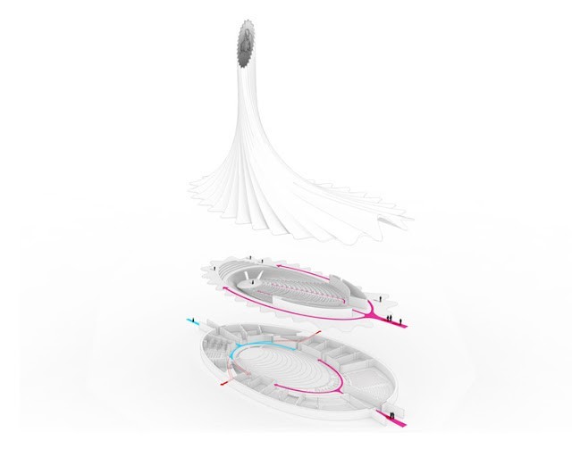 تصميم كنيسة على شكل طيات لرداء السيدة غوادالوبي تصميم كنيسة على شكل طيات لرداء السيدة غوادالوبي