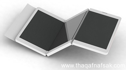 ابتكار جديد …. كمبيوتر لوحي قابل للطي على هيئة محفظة ابتكار جديد …. كمبيوتر لوحي قابل للطي على هيئة محفظة