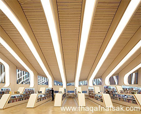 عندما يجتمع الجمال والروعة مع دقة التصميم والبناء .. احدى المكتبات العامة فى النرويج عندما يجتمع الجمال والروعة مع دقة التصميم والبناء .. احدى المكتبات العامة فى النرويج