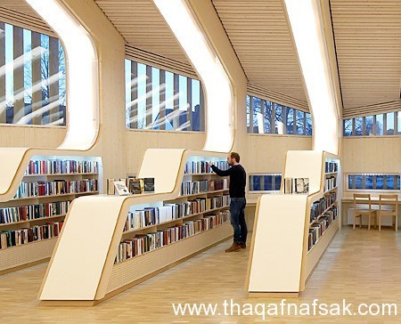 عندما يجتمع الجمال والروعة مع دقة التصميم والبناء .. احدى المكتبات العامة فى النرويج عندما يجتمع الجمال والروعة مع دقة التصميم والبناء .. احدى المكتبات العامة فى النرويج