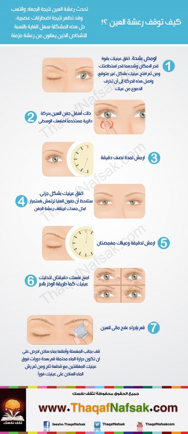 كيف تتوقف عن رعشة العين ؟! كيف تتوقف عن رعشة العين ؟!