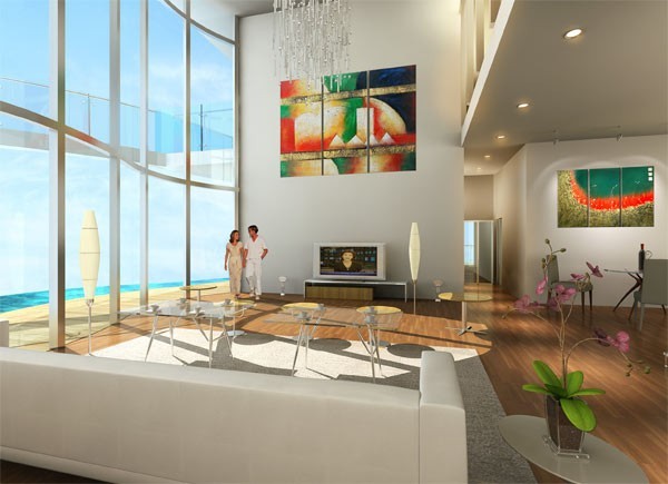 تصميم برج سكنى مدهش مزين بأحواض سباحة زجاجية تصميم برج سكنى مدهش مزين بأحواض سباحة زجاجية