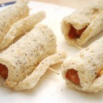 رول النقانق بالجبنة وصفة سريعة