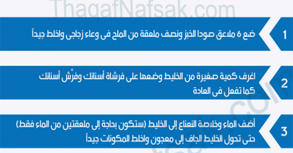 أنفوجرافيك طريقة عمل معجون أسنان في البيت