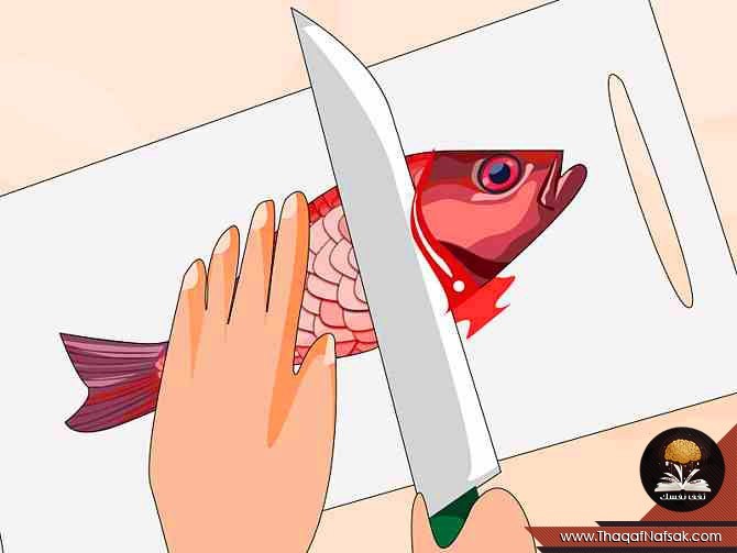 تعلم طريقة تنظيف السمك بالصور تعلم طريقة تنظيف السمك بالصور