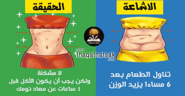 هل حقاً الأكل بعد السادسة مساءاً يزيد الوزن ؟