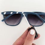 تزيين النظارة الشمسية بطلاء الأظافر ، لمسة جمالية