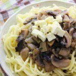 وصفة مكرونة سباغتي بصوص الماشروم بالصور