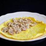 وصفة عمل الأومليت المحشو بالمشروم بالصور