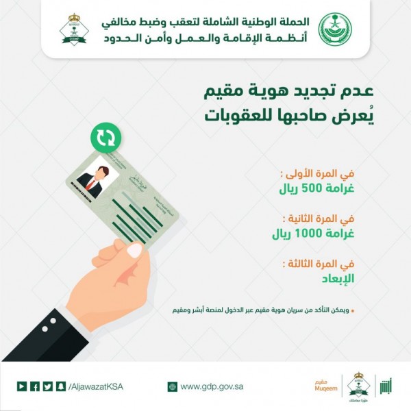 غرامة تأخير اصدار اقامة غرامة تأخير اصدار اقامة