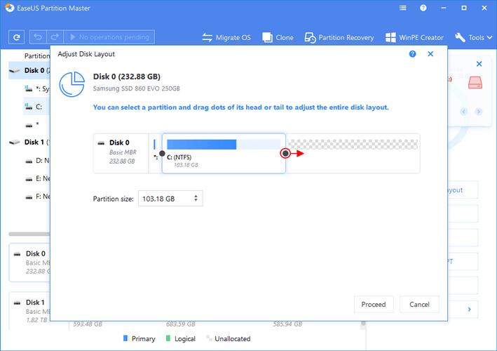 كيفية تصغير و تكبير حجم قرص C في ويندوز 7 و 8 و 10