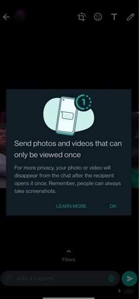 شرح ارسال صور وفيديوهات واتس اب للعرض مرة واحدة فقط شرح ارسال صور وفيديوهات واتس اب للعرض مرة واحدة فقط