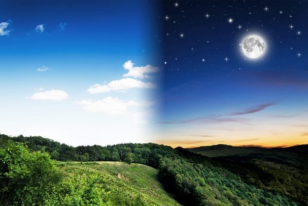 ماذا ينتج عن تعاقب الليل والنهار