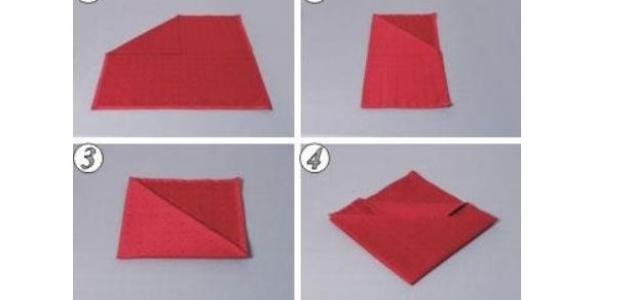 كيفية طي مناديل القهوة