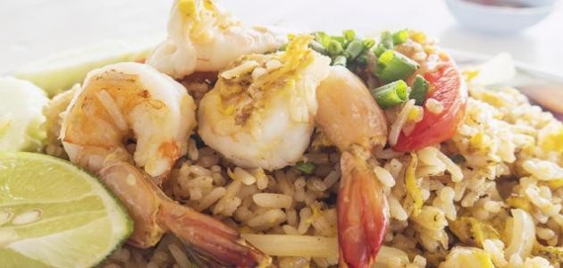 طريقة عمل الأرز بالجمبري طريقة عمل الأرز بالجمبري